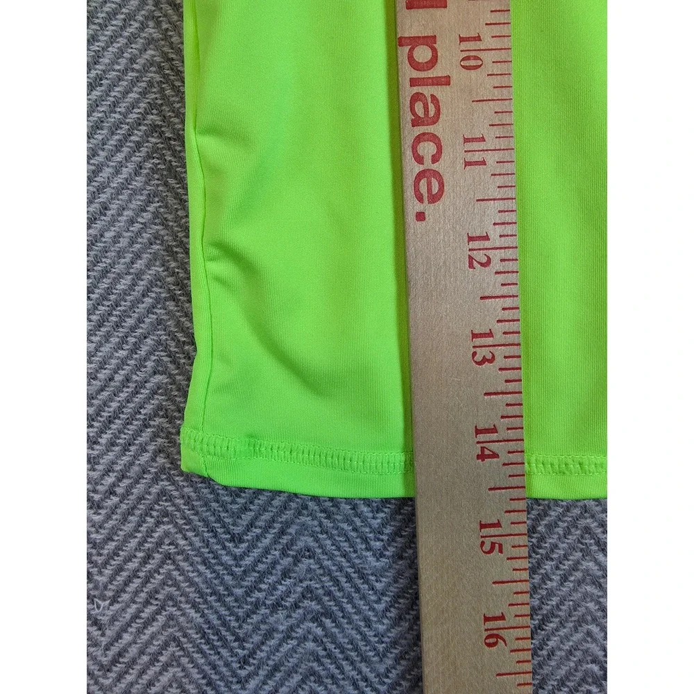 Lands End Boys Long Sleeve Rash Guard Neon Lime Green Swim Shirt 4T RN168874